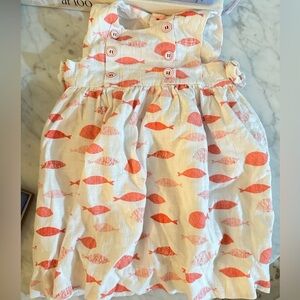 Busy Bees dress with fish pattern size 2